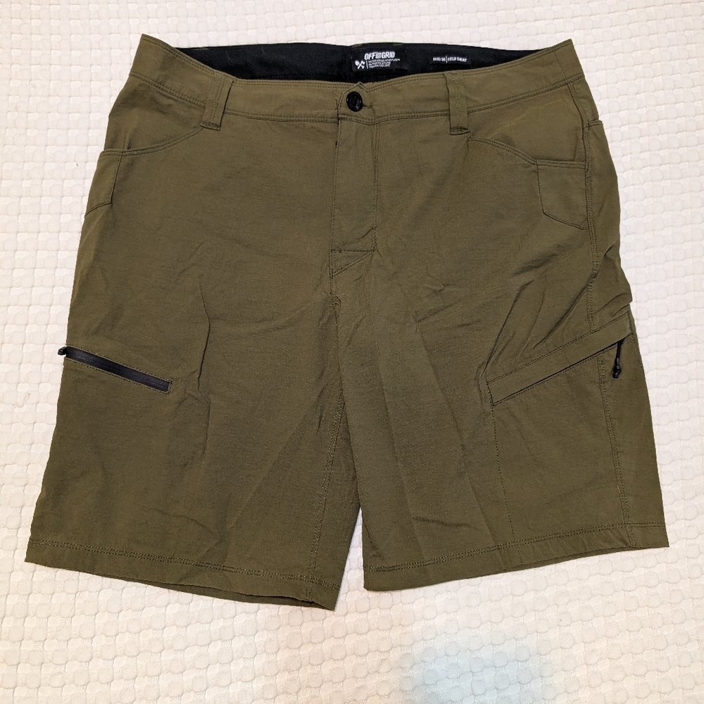 Mens Off The Grid Field Shorts Olive Green W36